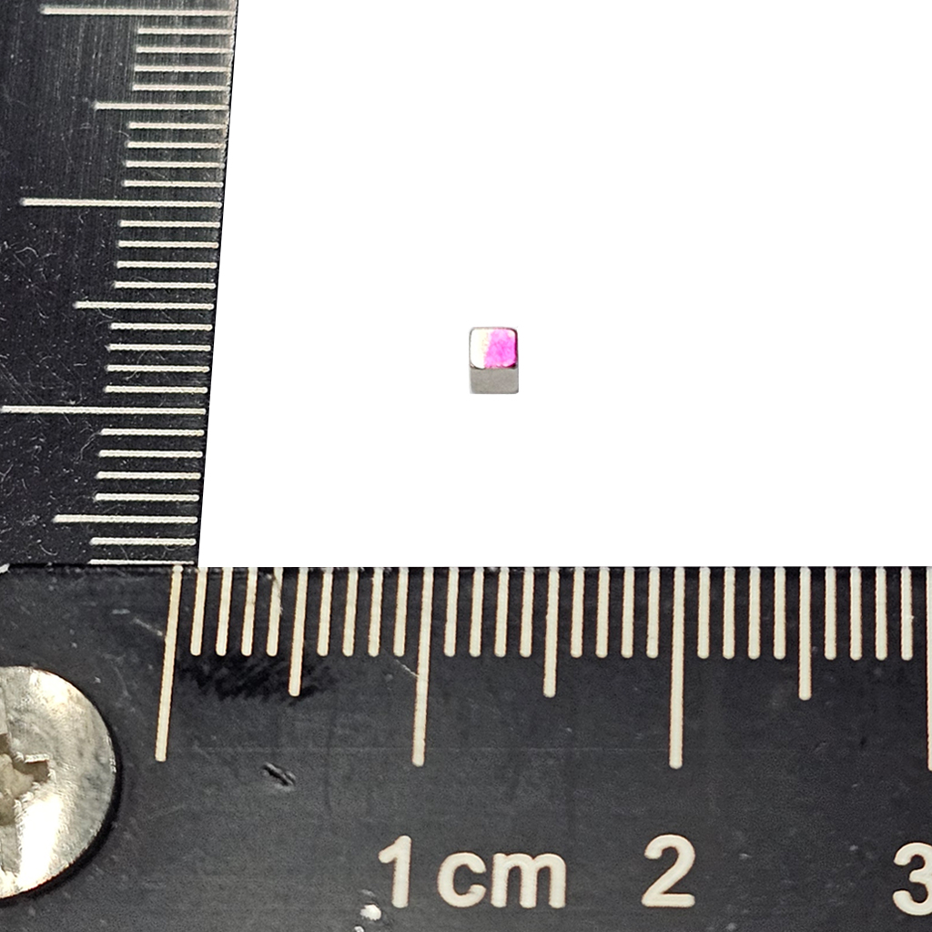 L2x2x2mmT(N極記號)-燒結釹鐵硼磁鐵-正方形、立方體